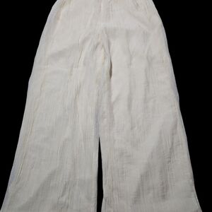 Veiled Collection Soft Yellow Wide-Leg Pants